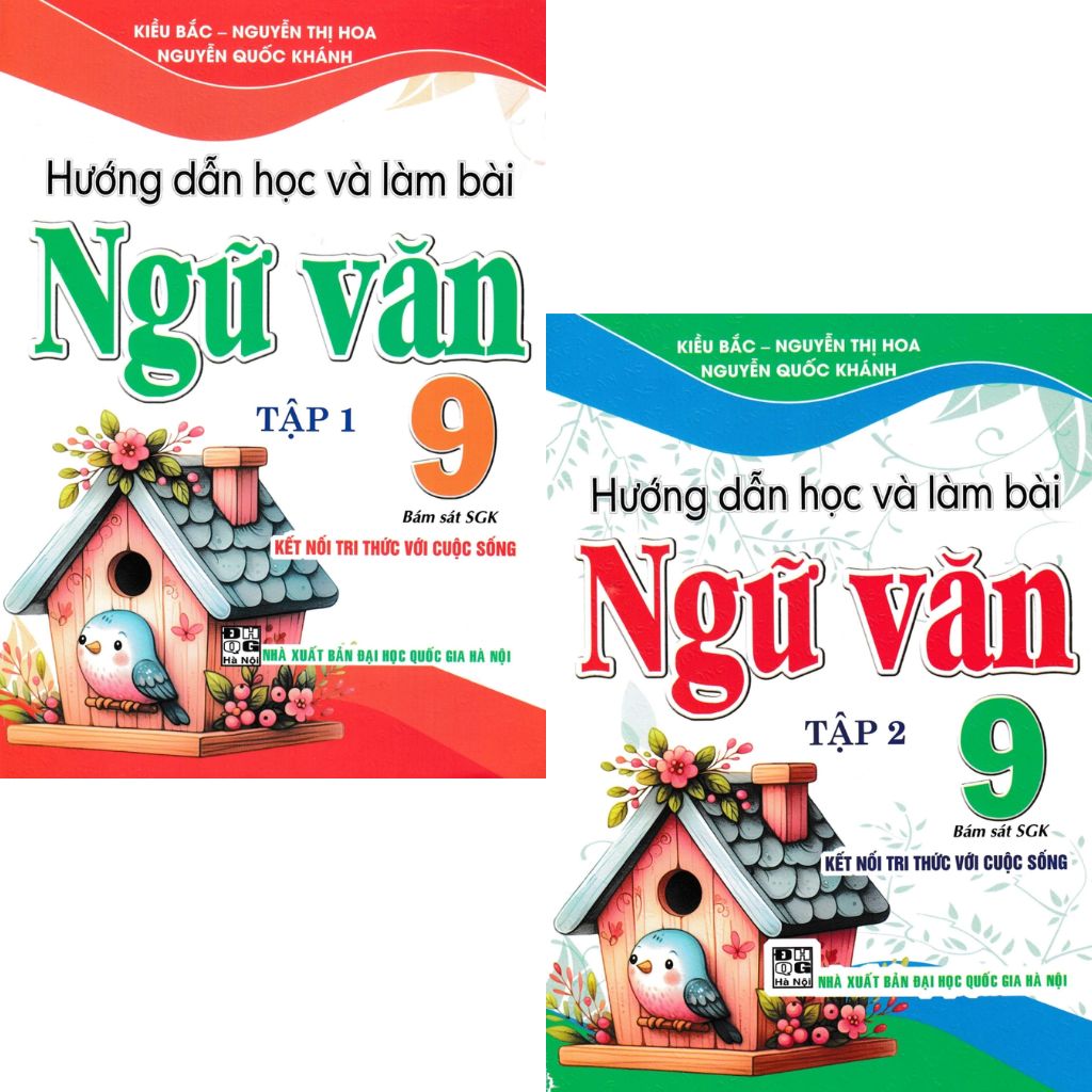 Combo 2 Cuốn Hướng Dẫn Học Và Làm Bài Ngữ Văn 9 - Tập 1  + 2(Bám Sát SGK Kết Nối Tri Thức Với Cuộc Sống) - Kiều Bắc
