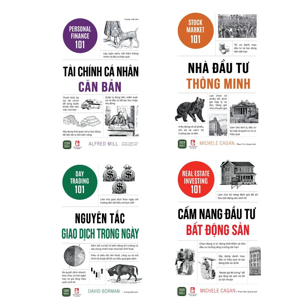 Combo 4 Cuốn Tài Chính 101 Đơn Giản - Dễ Hiểu Cho Người Mới Bắt Đầu - Nhiều Tác Giả