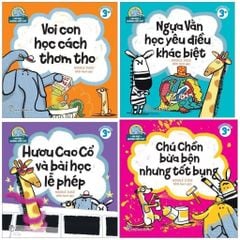 Combo 4 Cuốn Em Học Những Điều Hay ( Voi Con Học Cách Thơm Tho + Ngựa Vằn Học Yêu Điều Khác Biệt + Hươu Cao Cổ Và Bài Học Lễ Phép + Chú Chồn Bừa Bộn Nhưng Tốt Bụng )