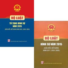 Combo 2 Quyển: Bộ Luật Tố Tụng Hình Sự Năm 2015 ( Sửa Đổi, Bổ Sung Năm 2021, 2024, 2025 + Bộ Luật Hình Sự (Luật mới nhất 2025)