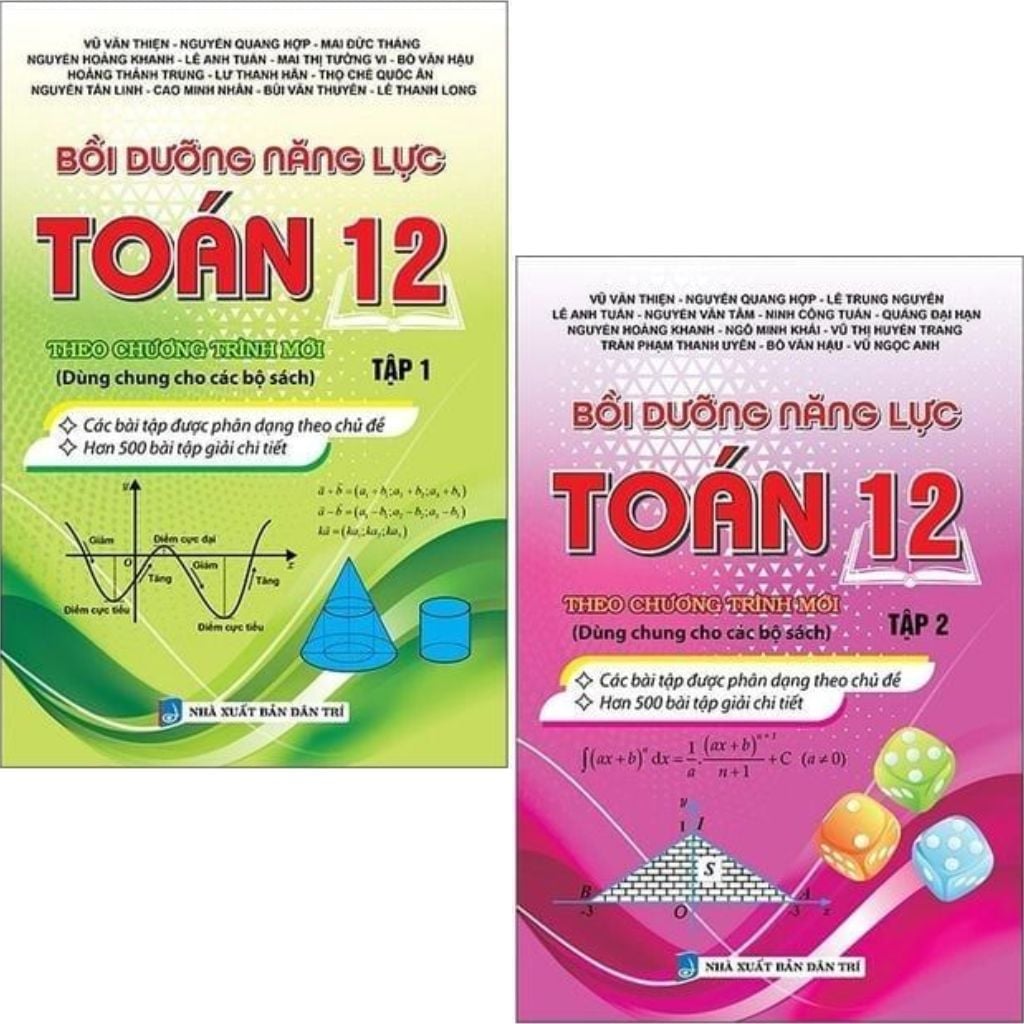 Combo 2 Cuốn Bồi Dưỡng Năng Lực Toán 12 ( Tập 1 + 2 ) - Theo Chương Trình Mới