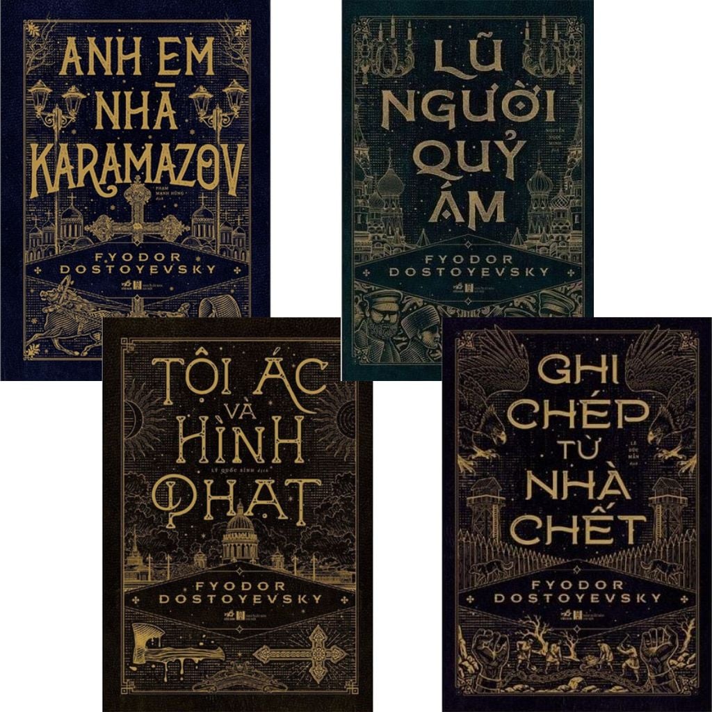 Combo 4 Cuốn Của Tác Giả Fyodor Dostoyevsky ( Anh Em Nhà Karamazov + Lũ Người Quỷ Ám + Tội Ác Và Hình Phạt + Ghi Chép Từ Nhà Chết )