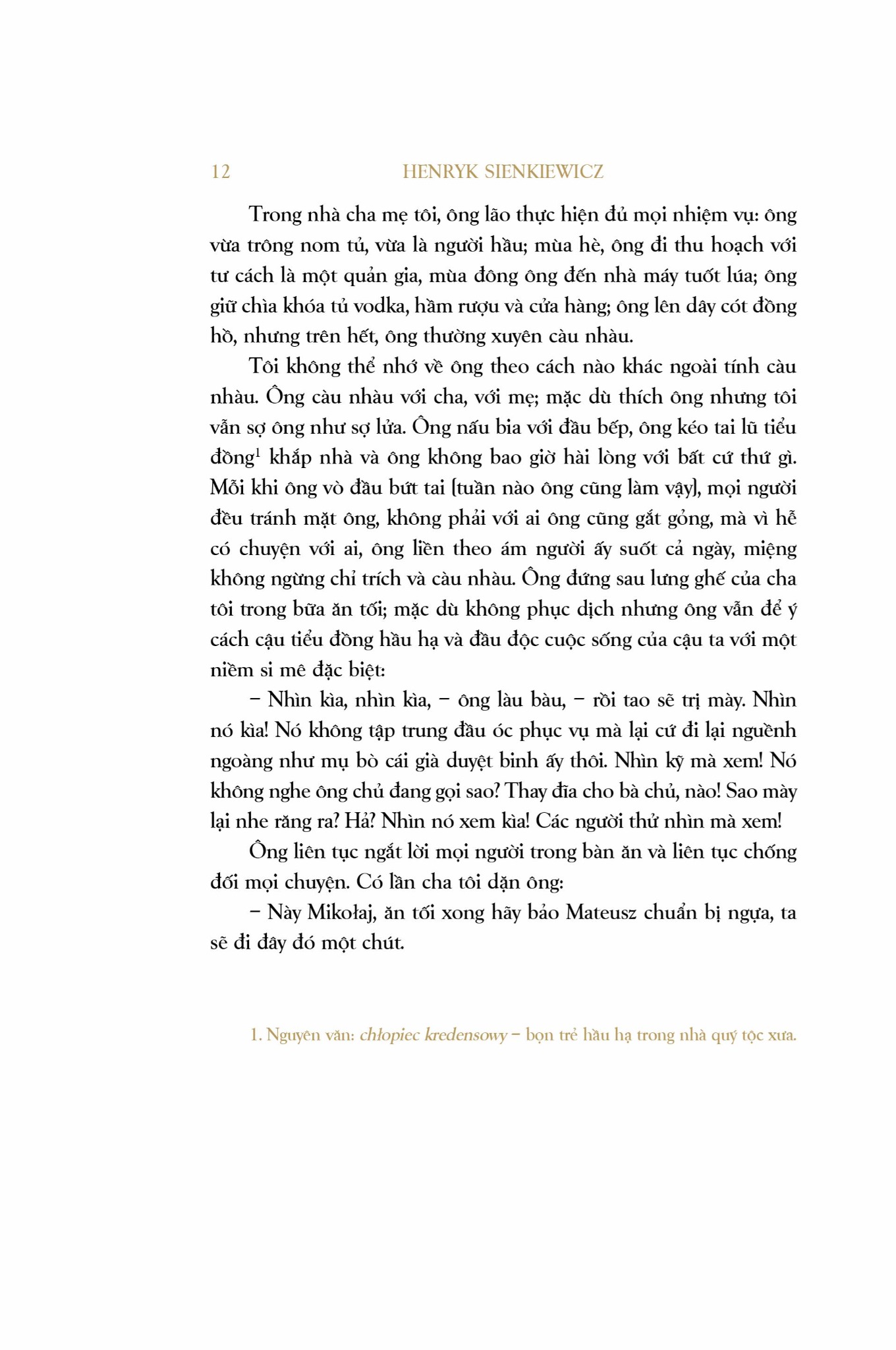 Trăm Năm Nobel - Bộ Ba Nhỏ: Lão Bộc, Hania, Selim Mirza - Henryk Sienkiewicz