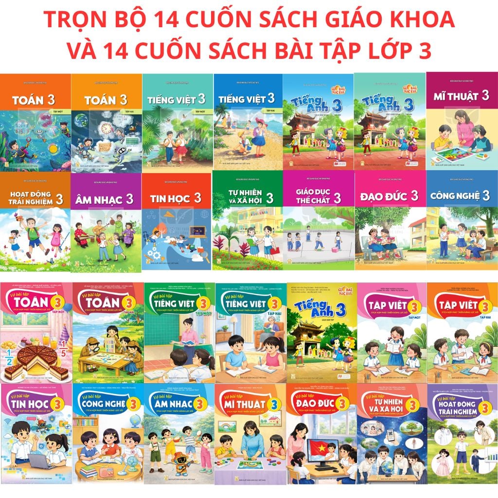 Các Môn Sách Giáo Khoa Và Bài Tập Lớp 3 - Năm 2026-2027 - Kết Nối Tri Thức (Click Chọn Môn Phía Dưới)