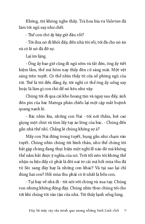 Hãy Lái Máy Cày Của Mình Qua Xương Những Sinh Linh Chết - 
Olga Tokarczuk