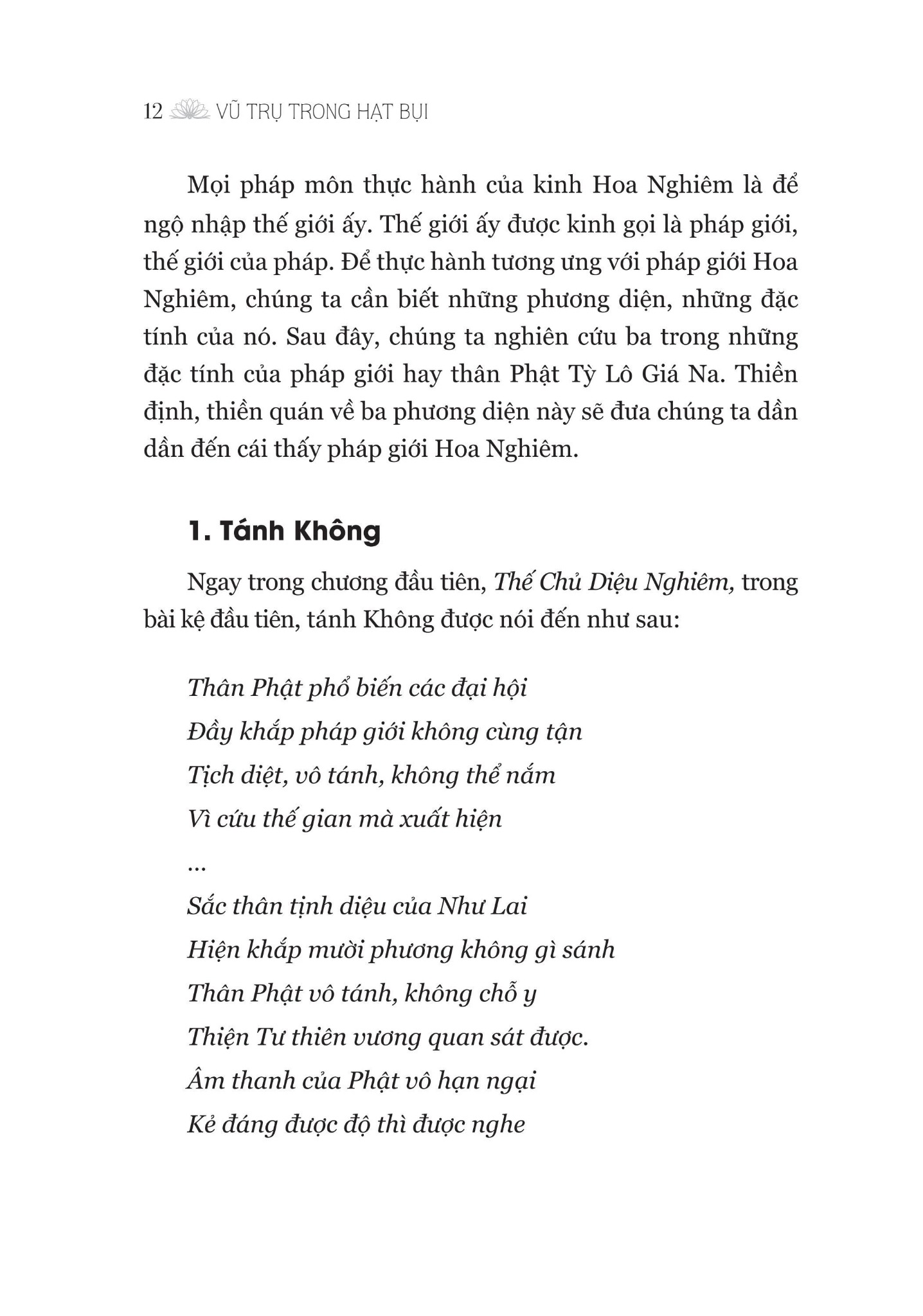 Vũ Trụ Trong Hạt Bụi - Đi Vào Kinh Hoa Nghiêm - Nguyễn Thế Đăng