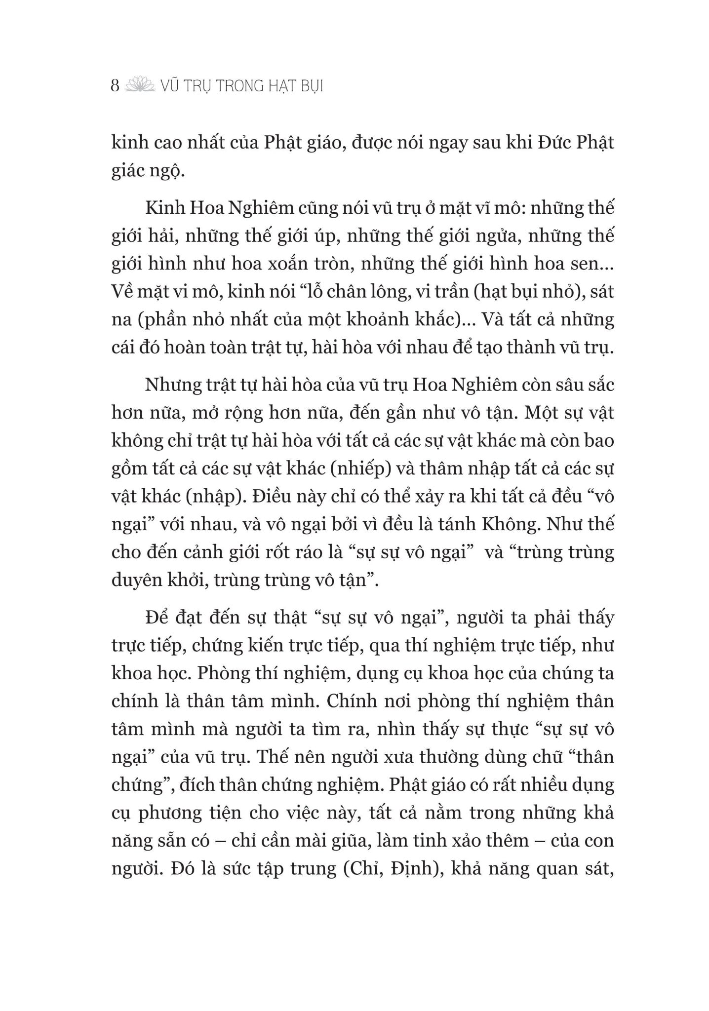 Vũ Trụ Trong Hạt Bụi - Đi Vào Kinh Hoa Nghiêm - Nguyễn Thế Đăng