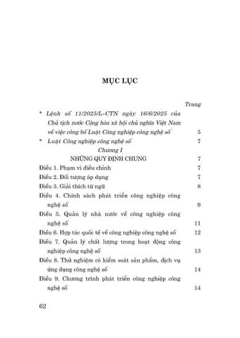  Luật Công Nghiệp Công Nghệ Số Năm 2025  - Quốc hội - (NXB CTQG) 