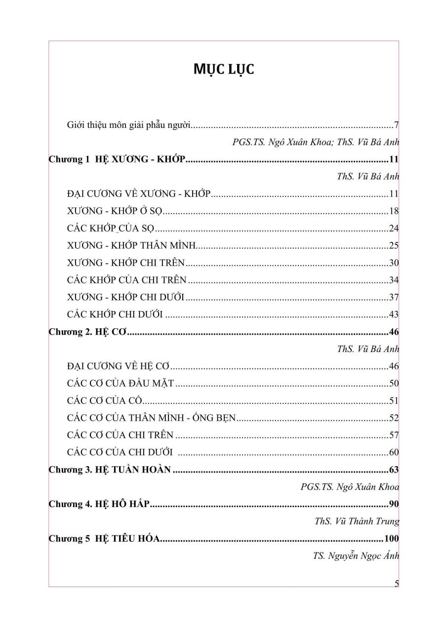 Giải Phẫu Hệ Thống - ĐH Y Hà Nội, PGS.TS Trần Sinh Vương