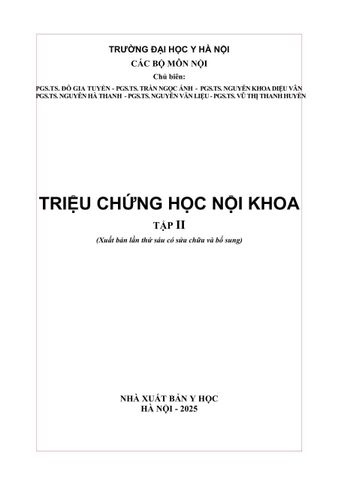  Triệu Chứng Học Nội Khoa Tập 2 (2025) - ĐH Y Hà Nội - Các Bộ Môn Nội 