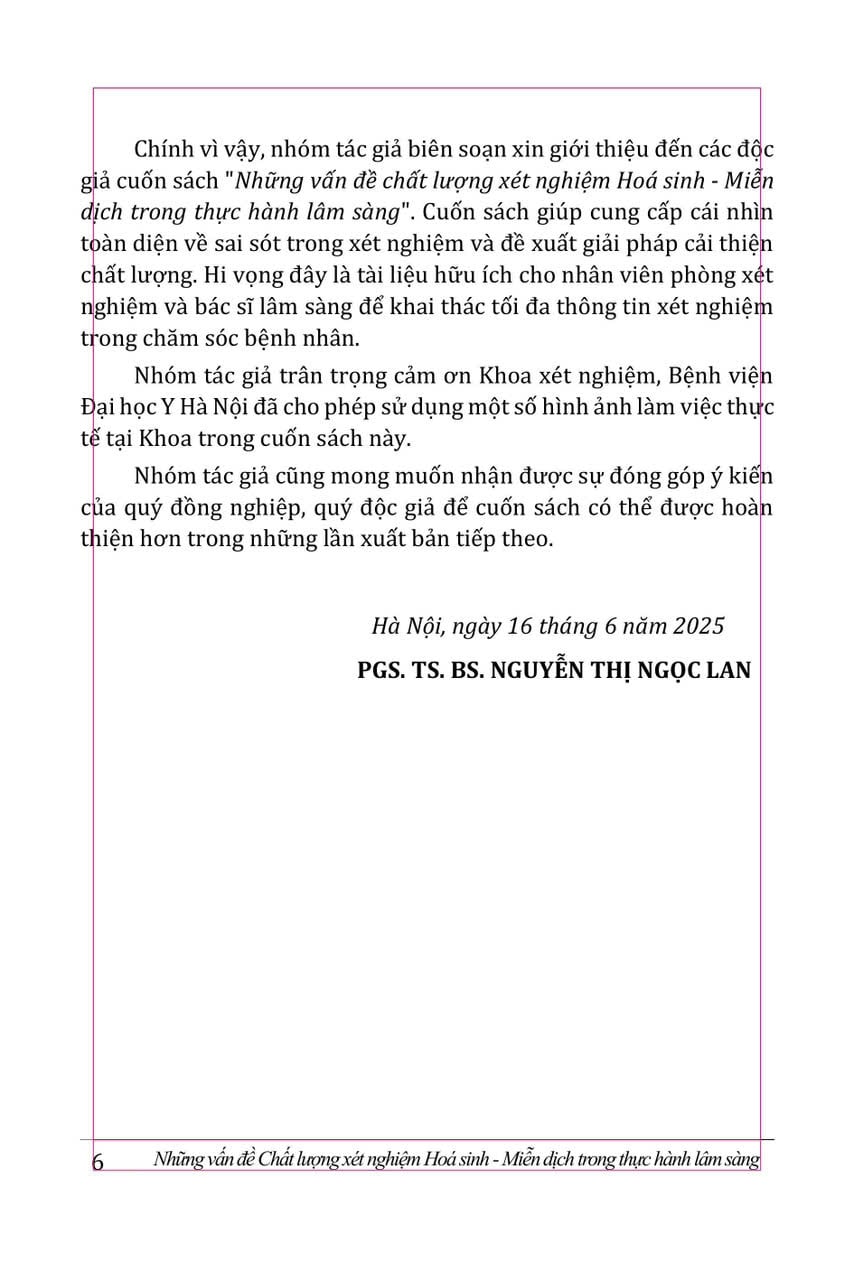 Những Vấn Đề Chất Lượng Xét Nghiệm Hoá Sinh - Miễn Dịch Trong Thực Hành Lâm Sàng - PGS.TS.BS. Nguyễn Thị Ngọc Lan