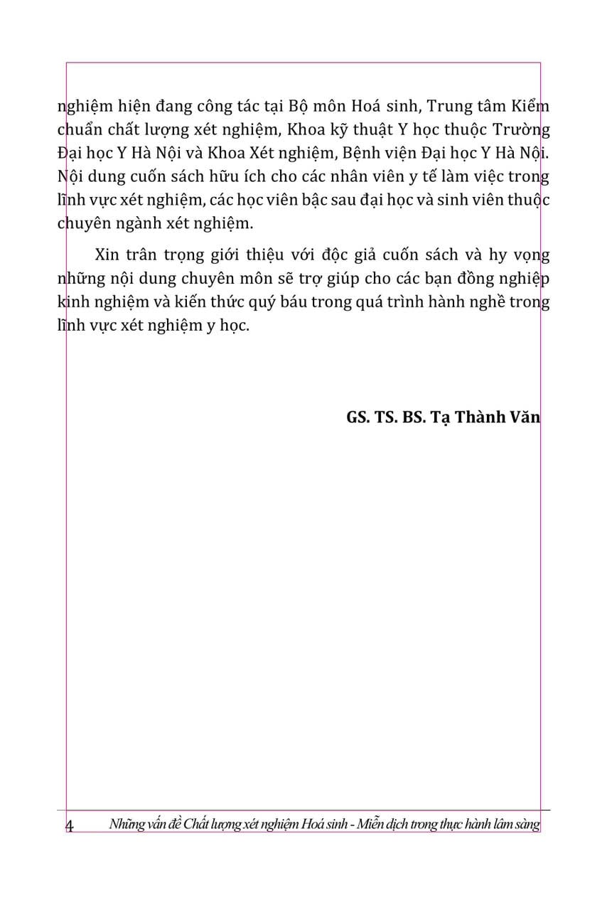 Những Vấn Đề Chất Lượng Xét Nghiệm Hoá Sinh - Miễn Dịch Trong Thực Hành Lâm Sàng - PGS.TS.BS. Nguyễn Thị Ngọc Lan