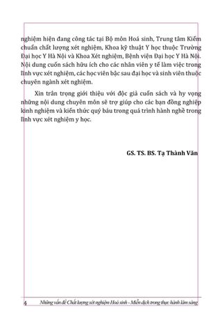  Những Vấn Đề Chất Lượng Xét Nghiệm Hoá Sinh - Miễn Dịch Trong Thực Hành Lâm Sàng - PGS.TS.BS. Nguyễn Thị Ngọc Lan 