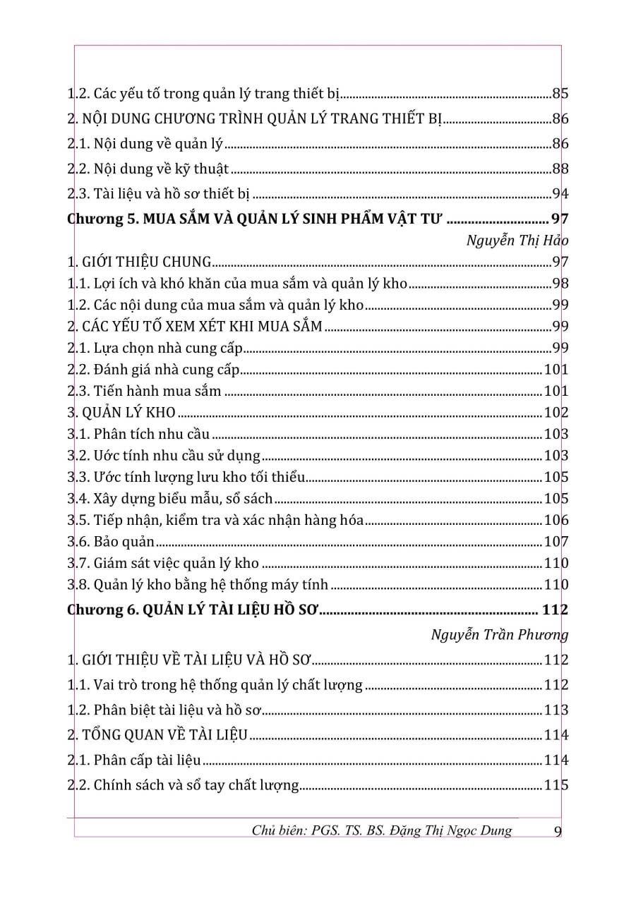 Tổ Chức Và Quản Lý Phòng Xét Nghiệm - PGS.TS.BS. Đặng Thị Ngọc Dung