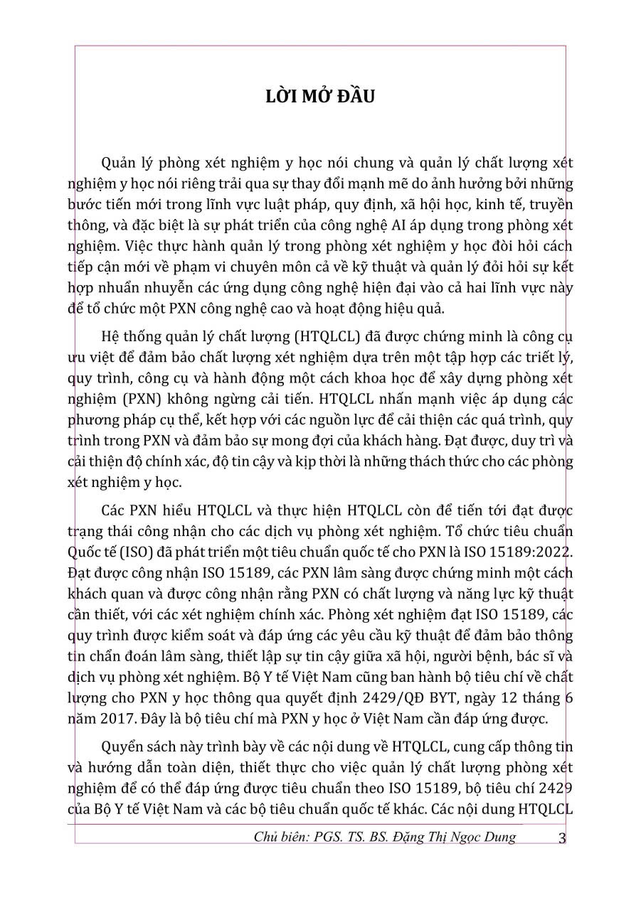 Tổ Chức Và Quản Lý Phòng Xét Nghiệm - PGS.TS.BS. Đặng Thị Ngọc Dung