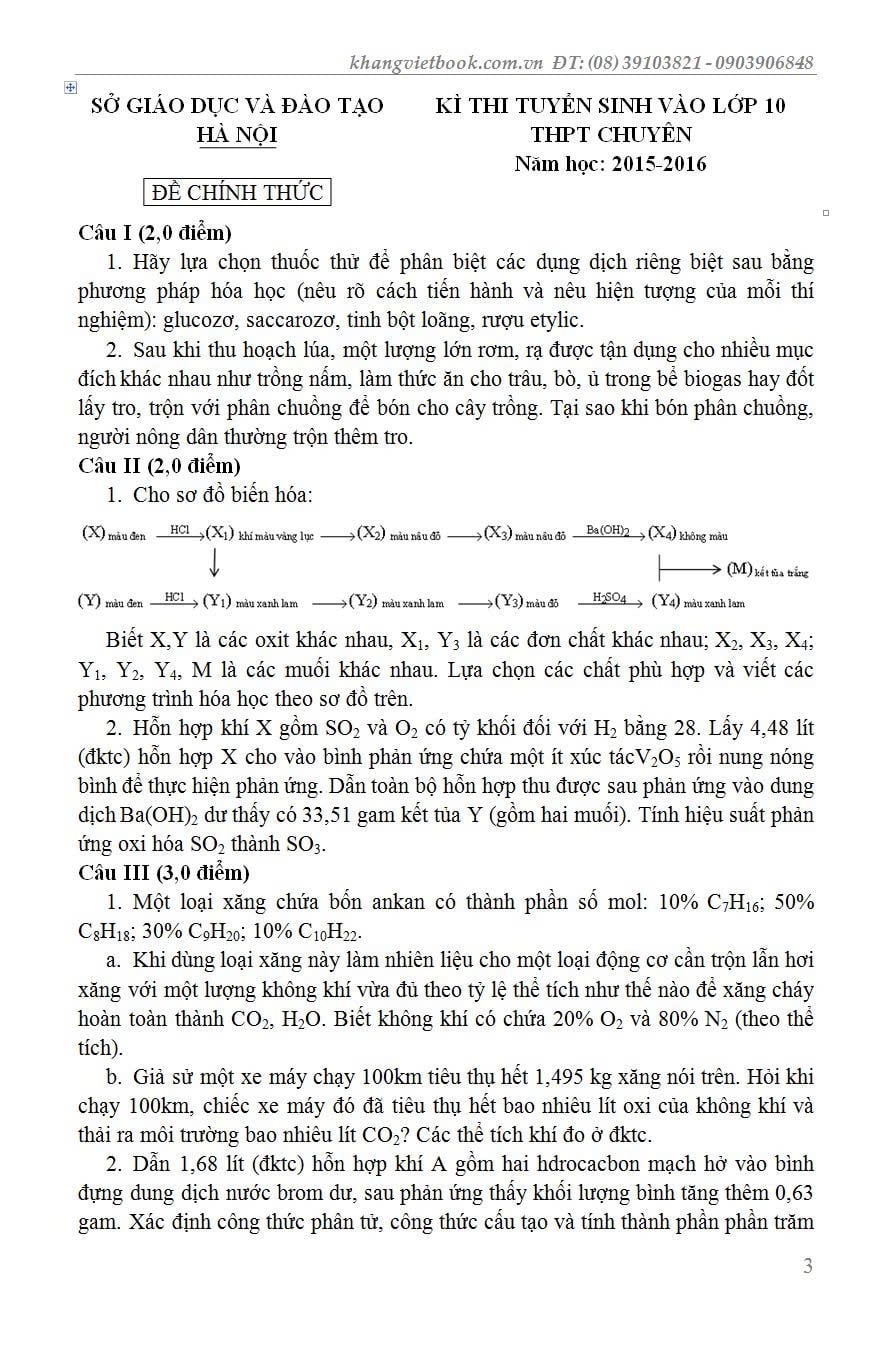 Chinh Phục Đề Thi 9 Vào 10 Chuyên Hóa Học - Lưu Văn Dầu