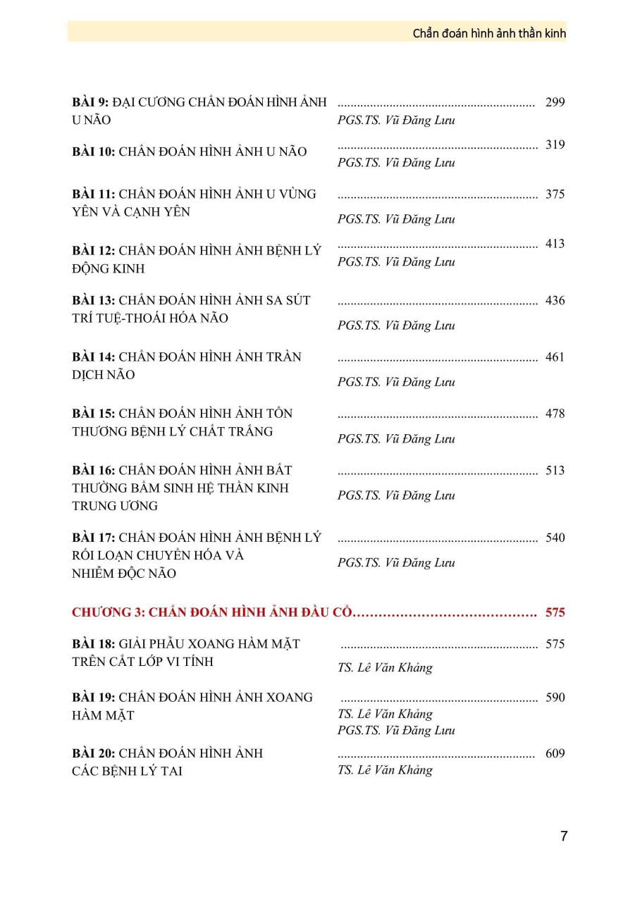 Chẩn Đoán Hình Ảnh Thần Kinh ( Giáo Trình Sau Đại Học ) - PGS.TS Vũ Đăng Lưu