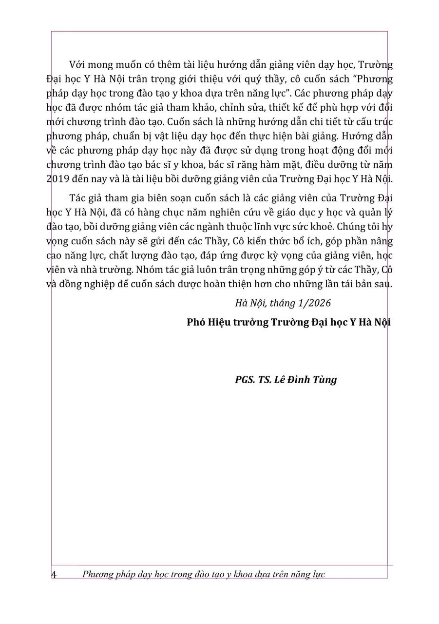 Phương Pháp Dạy Học Trong Đào Tạo Y Khoa Dựa Trên Năng Lực ( Tài Liệu Dành Cho Giảng Viên Các Ngành Thuộc Lĩnh Vực Sức Khoẻ ) - PGS. TS. Lê Thu Hòa