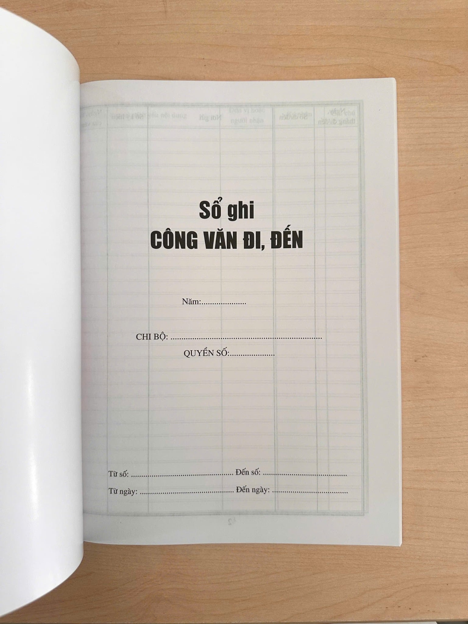 Sổ Ghi Công Văn Đi, Đến - NXB Chính Trị Quốc Gia