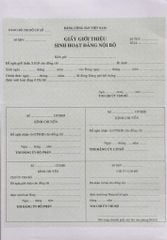 Giấy Giới Thiệu Sinh Hoạt Đảng Nội Bộ - NXB Chính Trị Quốc Gia