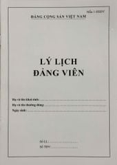 Sổ Lý Lịch Đảng Viên ( Mẫu 1-HSĐV ) - NXB Chính Trị Quốc Gia (Khổ A5 - 24 trang)