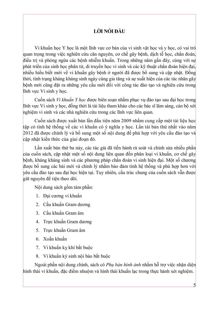 Vi Khuẩn Y Học (Dùng Cho Đào Tạo Bác Sĩ Và Học Viên Sau Đại Học) - ĐH Y Hà Nội, PGS.TS. Lê Văn Phùng