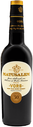 Gonzalez Byass, Matusalem Cream Very Old Sweet Oloroso, V.O.R.S 30 Years (75% Palomino, 25% Pedro Ximenez)