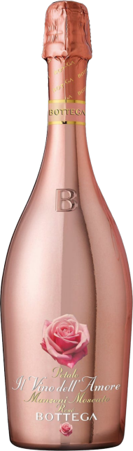 Bottega, Vino dell'Amore, Petalo Manzoni Moscato Spumante Rosato (Sweet)