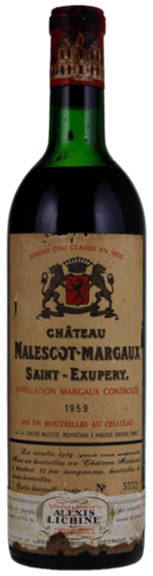 Chateau Malescot St Exupery, Margaux 3rd Grand Cru Classe 1959