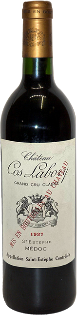 Chateau Cos Labory, Saint Estephe 5eme Grand Cru Classe 1937