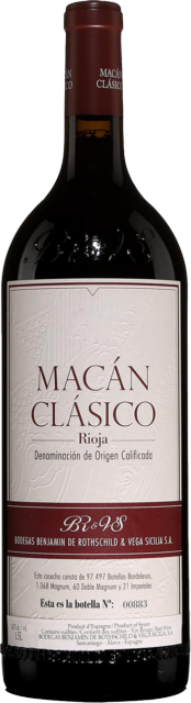 Bodegas Benjamin de Rothschild & Vega Sicilia, Macan Clasico, Rioja DOCa, Magnum 1.5L 2018