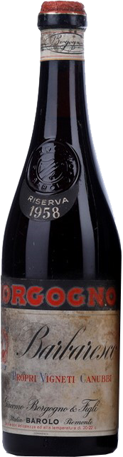 Giacomo Borgogno & Figly, Propri Vigneti Cannubi, Barbaresco 1958