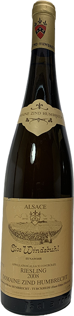 Domaine Zind Humbrecht, Riesling Clos Windsbuhl Hunawihr, Alsace (Monopole) 2008