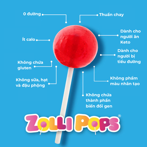  Kẹo mút vị trái cây Zollipops 147g 