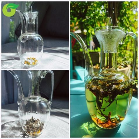  Trà hoa và quả hữu cơ Mùa 45gr (trà đen mix cúc chanh dây) 