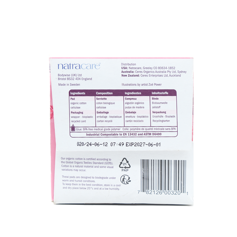  BVS hữu cơ có cánh Ultra Extra Natracare 8pcs 