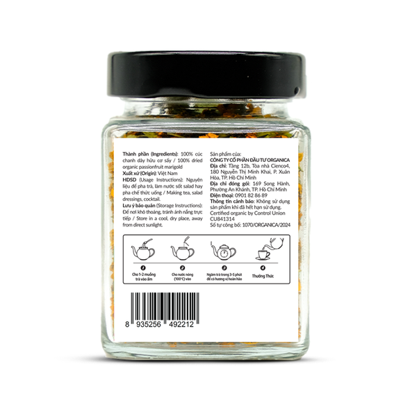  Hoa cúc chanh dây sấy hữu cơ Mùa 20g 