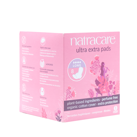  BVS hữu cơ có cánh Ultra Extra Natracare 8pcs 