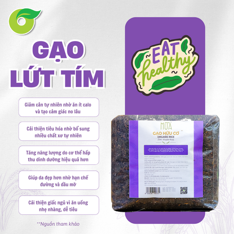  Gạo lứt tím hữu cơ Mùa 2kg 