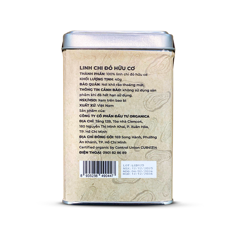  Nấm linh chi đỏ hữu cơ Mùa (40g) 