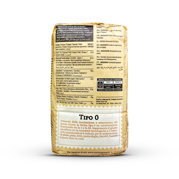  Bột mì đa dụng hữu cơ Molino Grassi (Bột số 11 ) 