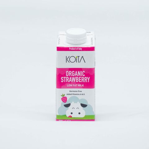  Sữa Bò Hữu Cơ Vị Dâu Ít Béo KOITA 200ML 