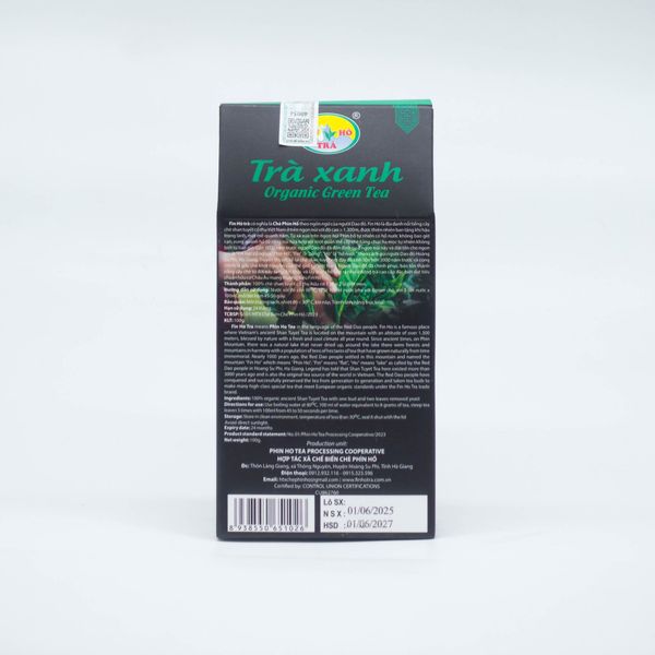  Trà Xanh Hữu Cơ Fìn Hò 100g 
