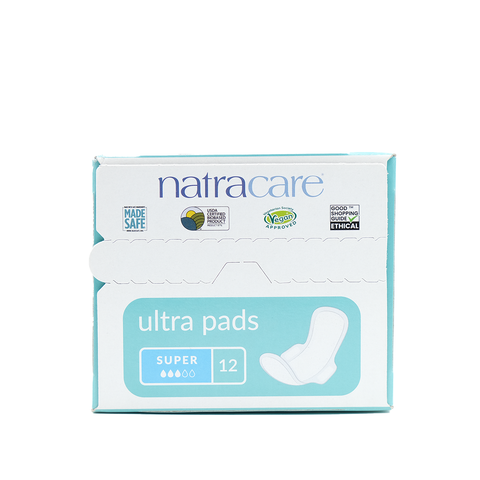  BVS hữu cơ có cánh Ultra Super Pads Natracare 12pcs 