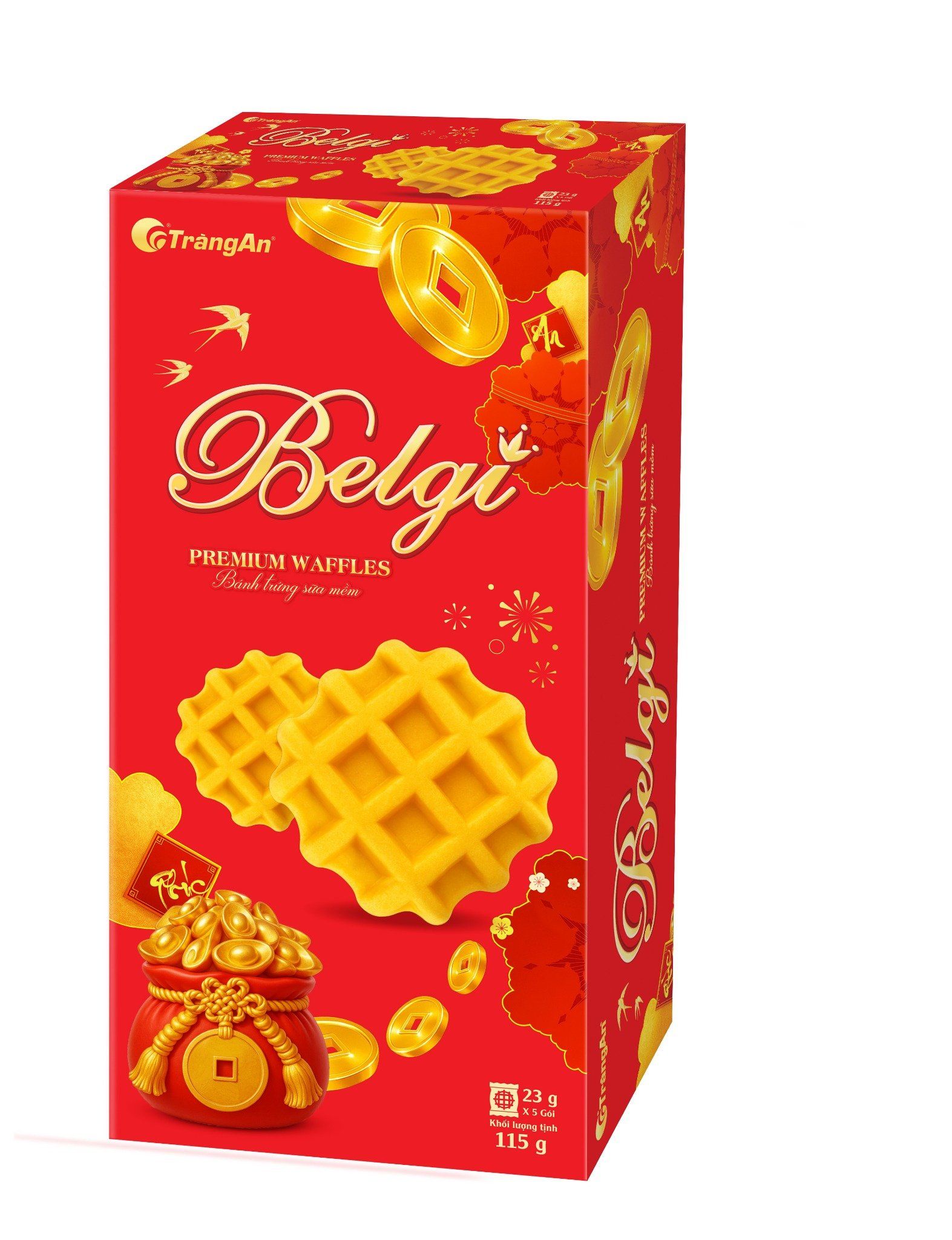  BÁNH BELGI TRỨNG SỮA MỀM 115G - màu đỏ (PHIÊN BẢN GIỚI HẠN TẾT 2026) 