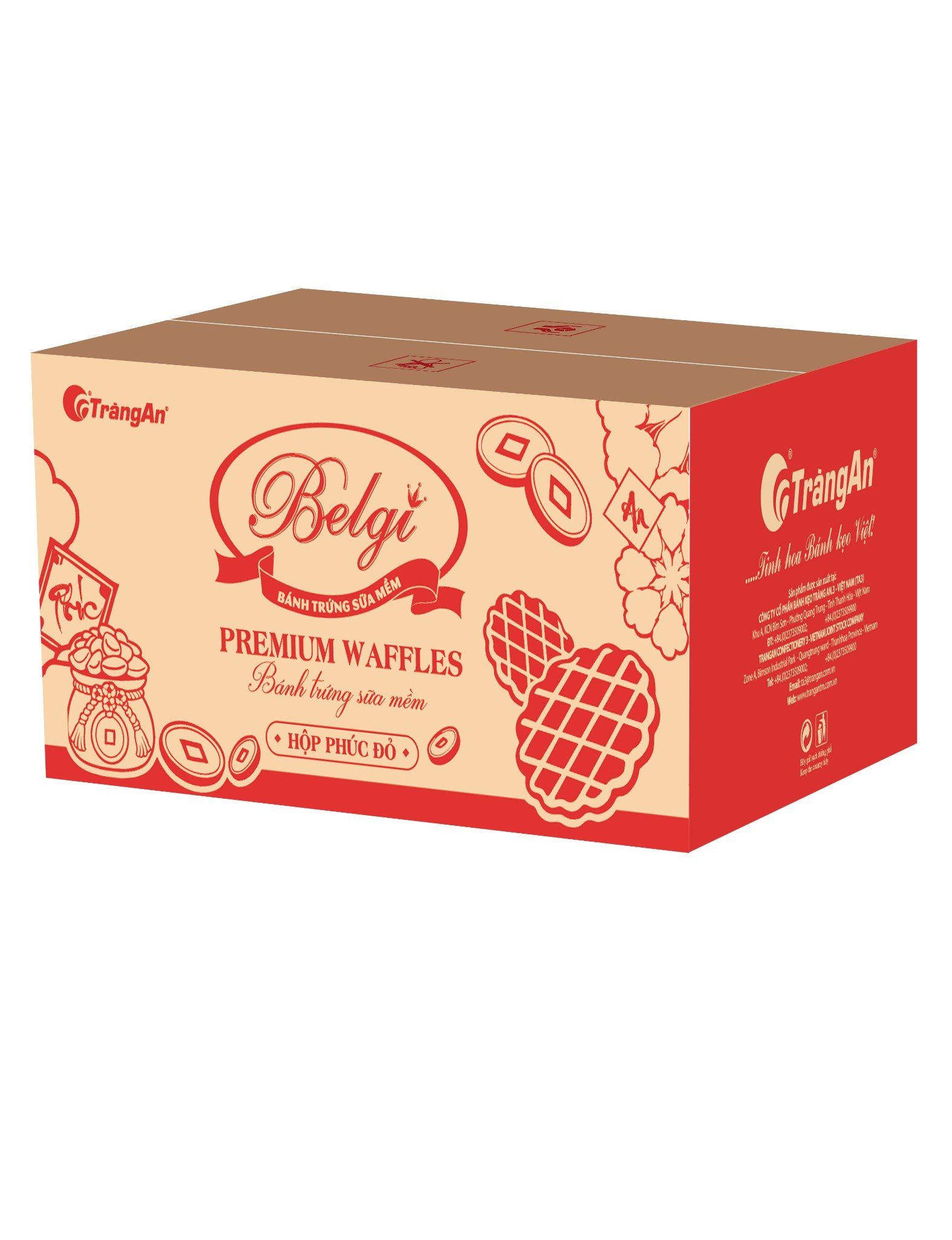  BÁNH BELGI TRỨNG SỮA MỀM 115G - màu đỏ (PHIÊN BẢN GIỚI HẠN TẾT 2026) 