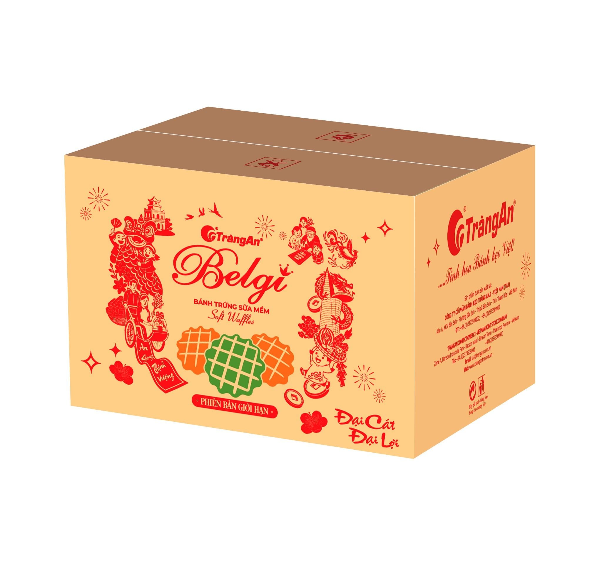  BÁNH BELGI TRỨNG SỮA MỀM 276G ĐẠI CÁT ĐẠI LỢI (PHIÊN BẢN GIỚI HẠN TẾT 2026) 