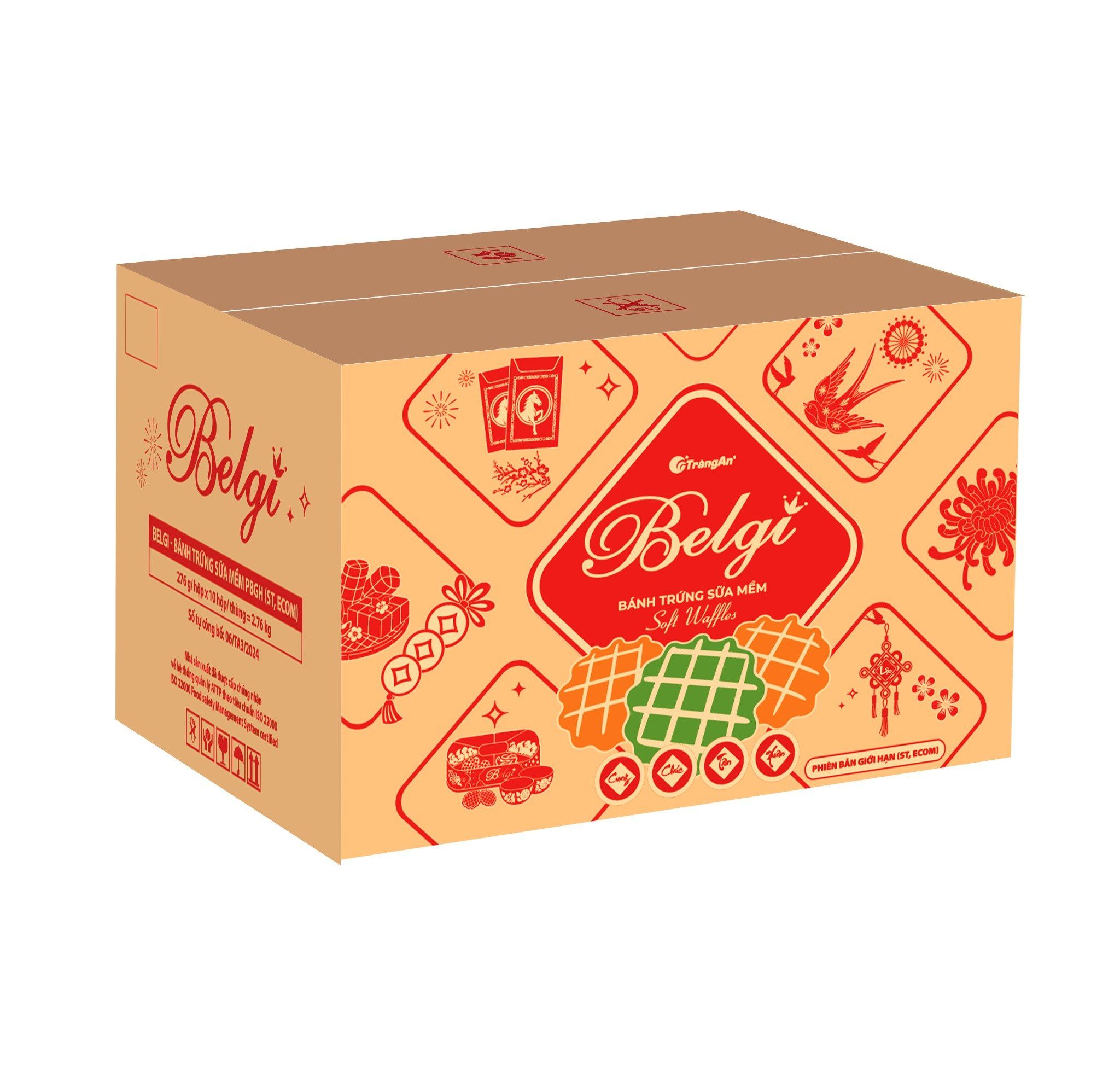  BÁNH BELGI TRỨNG SỮA MỀM 276G CUNG CHÚC TÂN XUÂN (PHIÊN BẢN GIỚI HẠN TẾT 2026) 