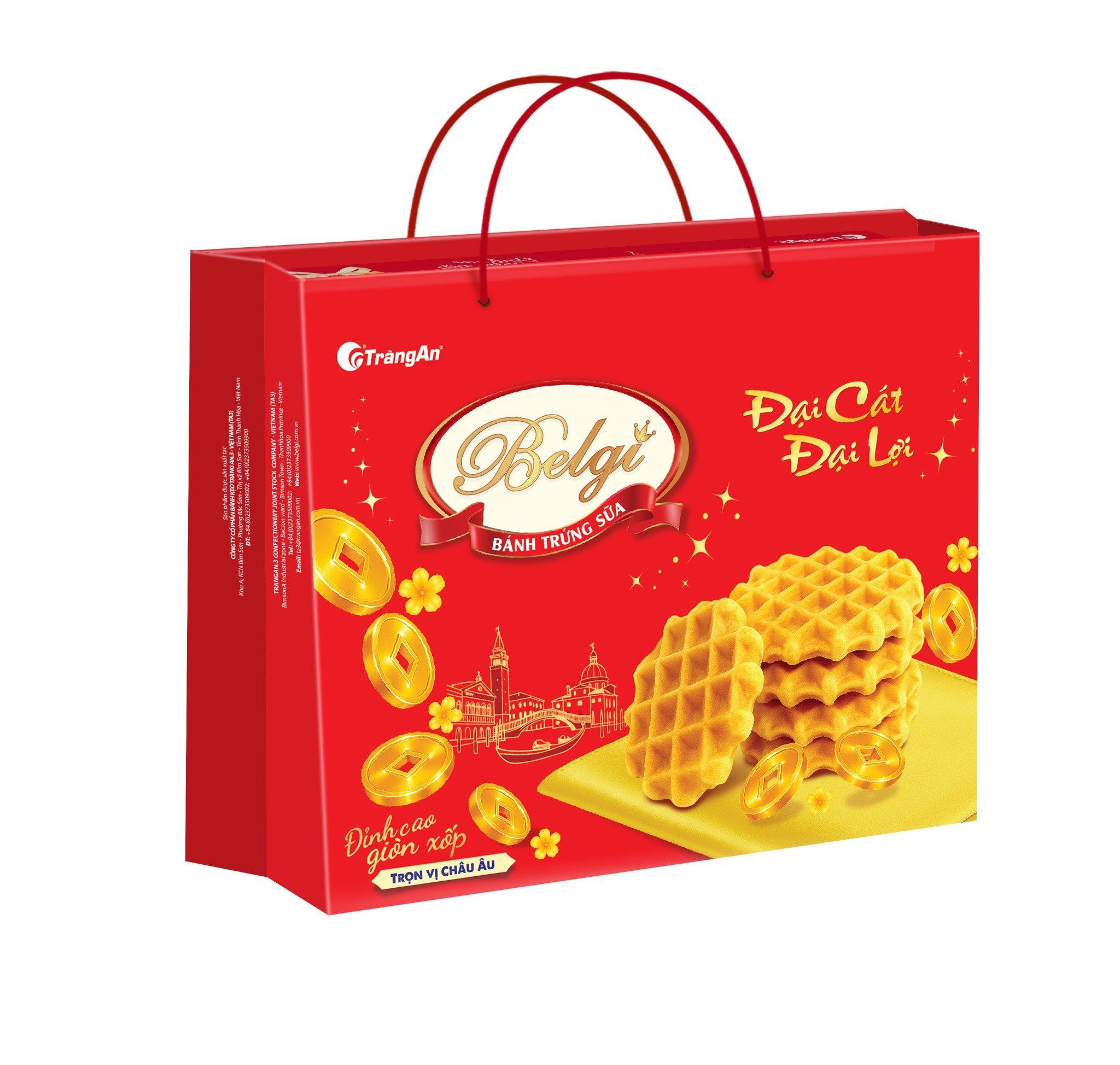  BÁNH BELGI TRỨNG SỮA GIÒN 306G ĐẠI CÁT ĐẠI LỢI (PHIÊN BẢN GIỚI HẠN TẾT 2026) 