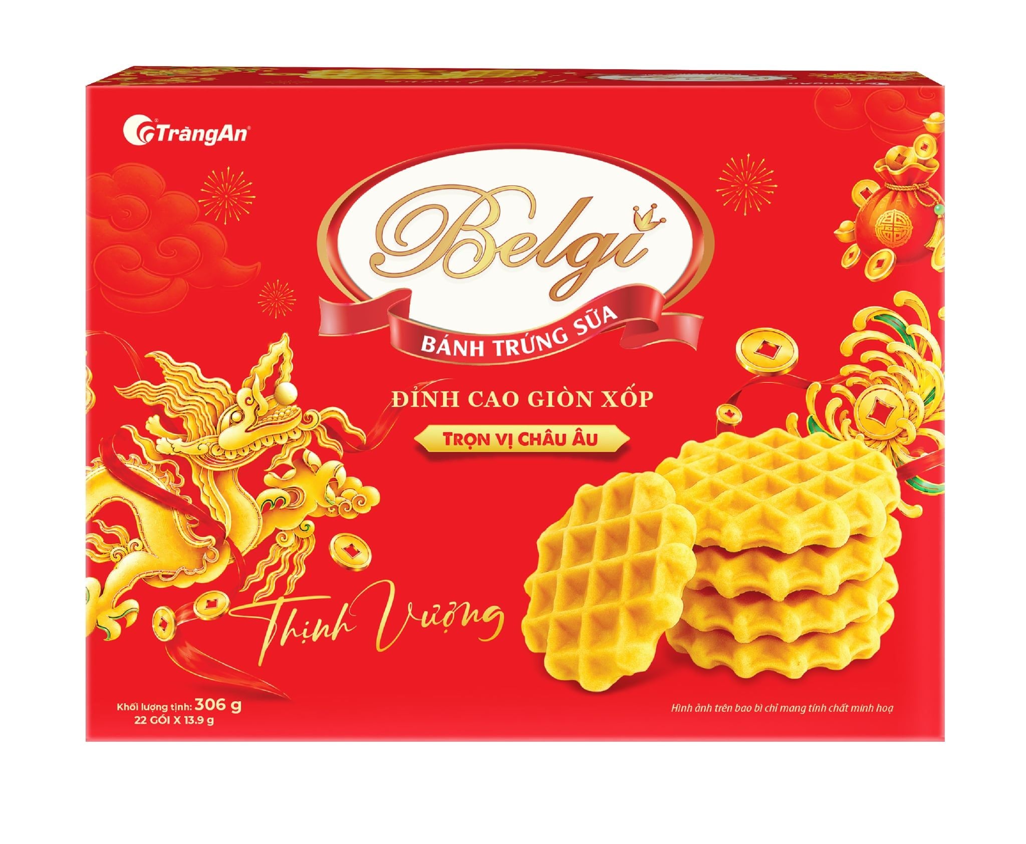  BELGI - BÁNH TRỨNG SỮA 306G (THỊNH VƯỢNG) 